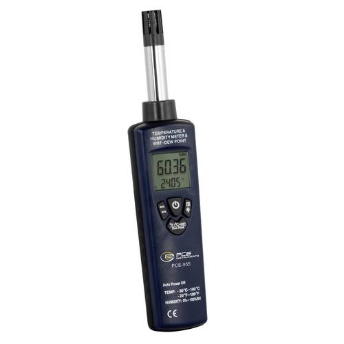 PCE Instruments Thermo-Hygrometer PCE-555 |Feuchte relativ 0 ... 100% r.F. |±2% r.F. |Temperatur -30 ... +100°C |±1°C