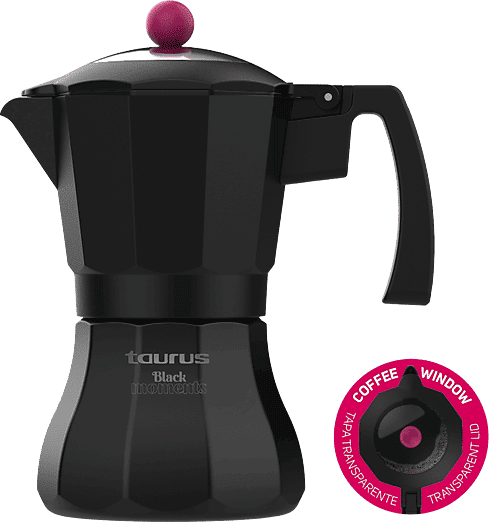 Cafetera tradicional - Taurus 984081000 Black Moments 6, Hasta 6 Tazas, Sistema Full Induction, Negro