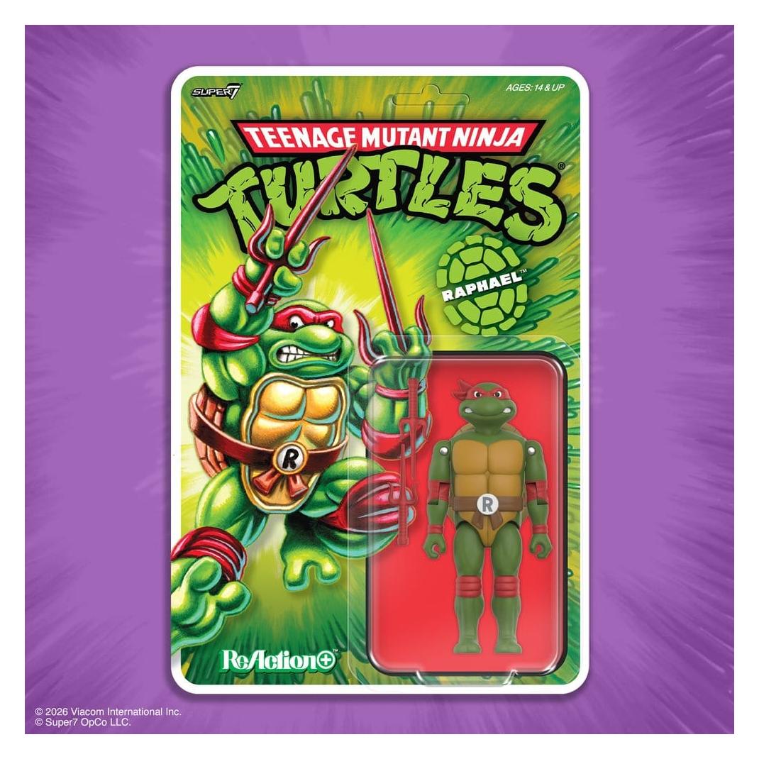 Super7 Teenage Mutant Ninja Turtles ReAction+ figurine Wave 01 Raphael (SUP7-OR-TMNT-10717)