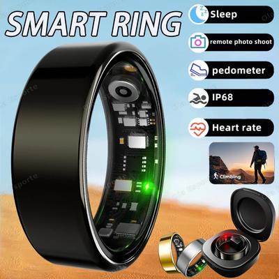 Uplift Treasures Smart Fitness Health Ring Heart Rate SpO2 Sleep Multi Sport Tracker black With Box 14