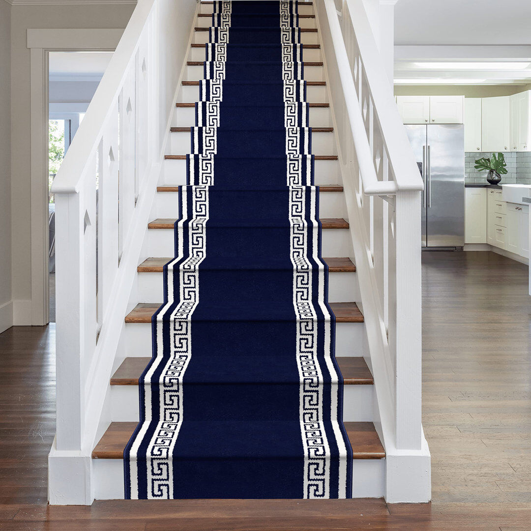 Rosalind Wheeler Runner Almon Indoor Area Rug Blue Runner 450cm x 60cm