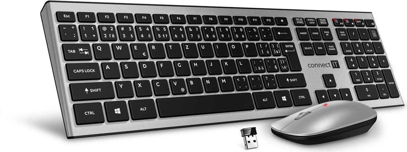 Connect IT CKM-7803-CS Draadloos Toetsenbord en Muis Set, Wit