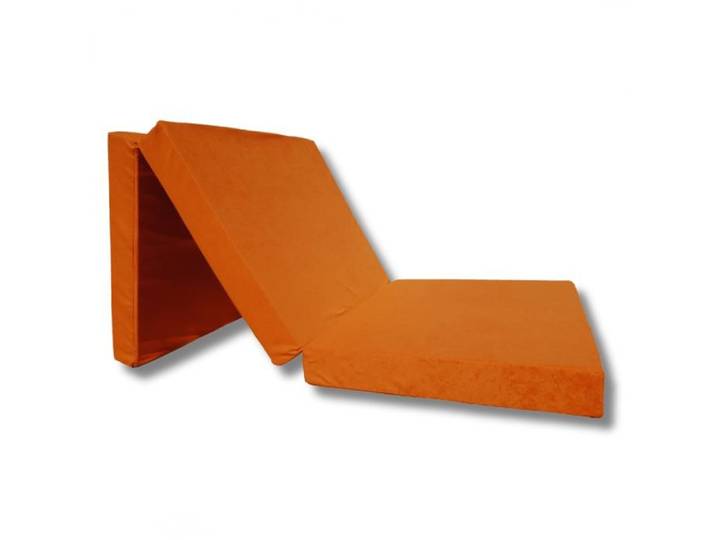 Matelas lit futon pliable pliant - NATALIA SPZOO - orange - Mousse polyuréthane - 1 personne