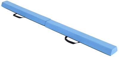 Costway 7 FT Folding Balance Beam with Removable Suede Cover and Non-slip Bottom-Navy