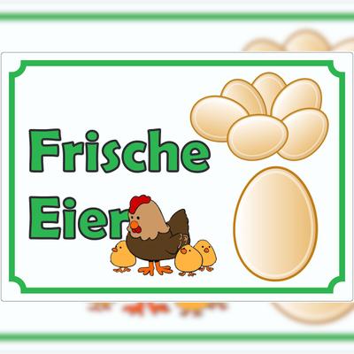 HB-Druck Werbeaufkleber Aufkleber Eier A9 (37x52mm)