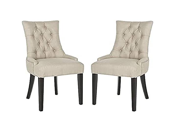 Safavieh Set of 2 Wooden Dining Chairs, in Beige