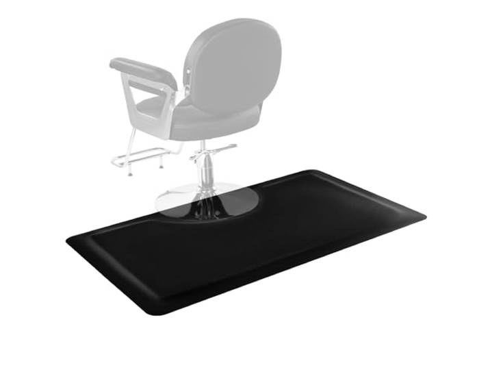 VEVOR Tapis de Chaise de Salon Coiffure\, 1525x910x13 mm\, Tapis de Sol Salon Coiffeur Anti-Fatigue pour Base de Chaise Circulaire\, Surface PVC\, Bords Biseautés Anti-trébuchement\, Dessous Antidérapant