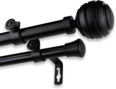 InStyleDesign Piper Adjustable Double Curtain Rod