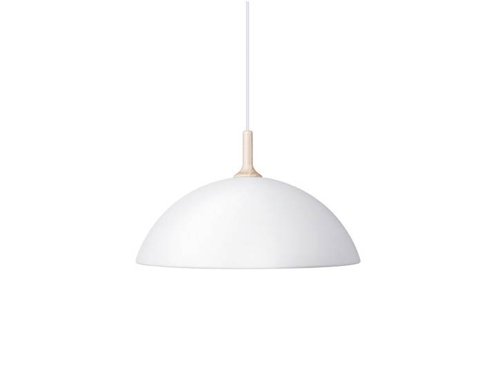 Belid Hängeleuchte Bowl, Weiß, Eschefarben, Holz, Metall, Esche, 22.4 cm, CE, Lampen & Leuchten, Innenbeleuchtung, Hängeleuchten, Pendelleuchten