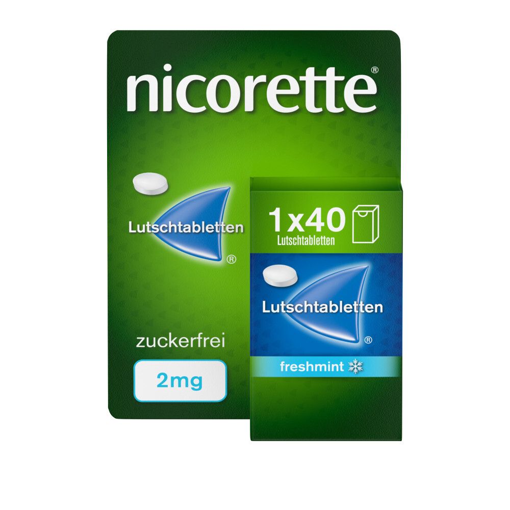 Nicorette freshmint 2 mg Lutschtabletten gepresst 40 St