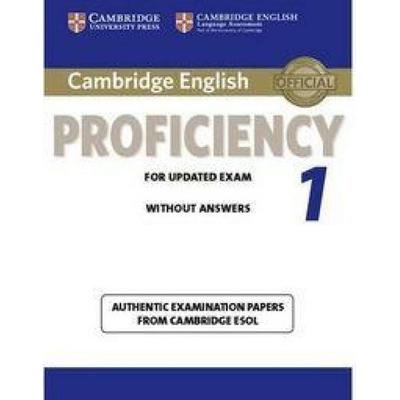 Cambridge English Proficiency 1 for Updated Exam Student's Book without Answers, Taschenbuch von Cambridge ESOL, Cambridge University Press,