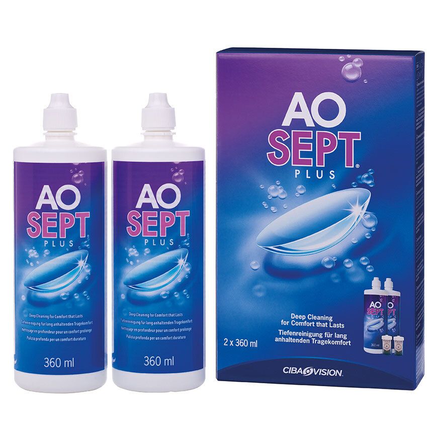 Aosept plus Lösung 2x360 ml