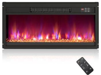 Costway 18/23/26 Inch 1500W Electric Fireplace Insert with Remote Control-26 inches