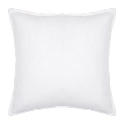 Dekokissen PAD "COLETTE, Kissenhülle, Made in Europe", weiß (ivory, unifarben), B:40cm L:40cm, Obermaterial: 100% Leinen, Dekokissen_Sitzkissen_Kissenhüllen, handgefertigt, 100% Leinen, Uni Farben, 30x50 cm oder 40x40 cm