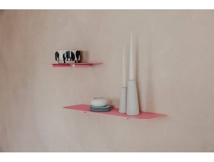 Wandregal Lenn – Minimalistisches Regal aus Metall - Pink Lemonade - 60 cm - Luxusbetten24