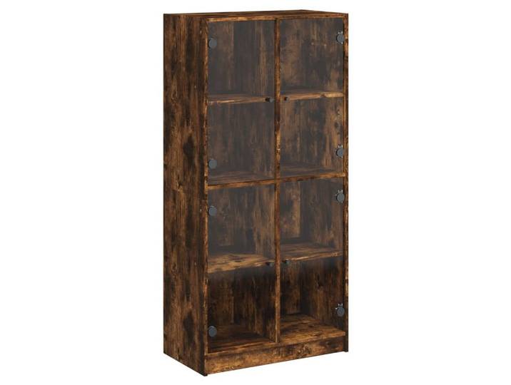 vidaXL Highboard Highboard mit Türen Räuchereiche 68x37x142 cm Holzwerkstoff (1 St)