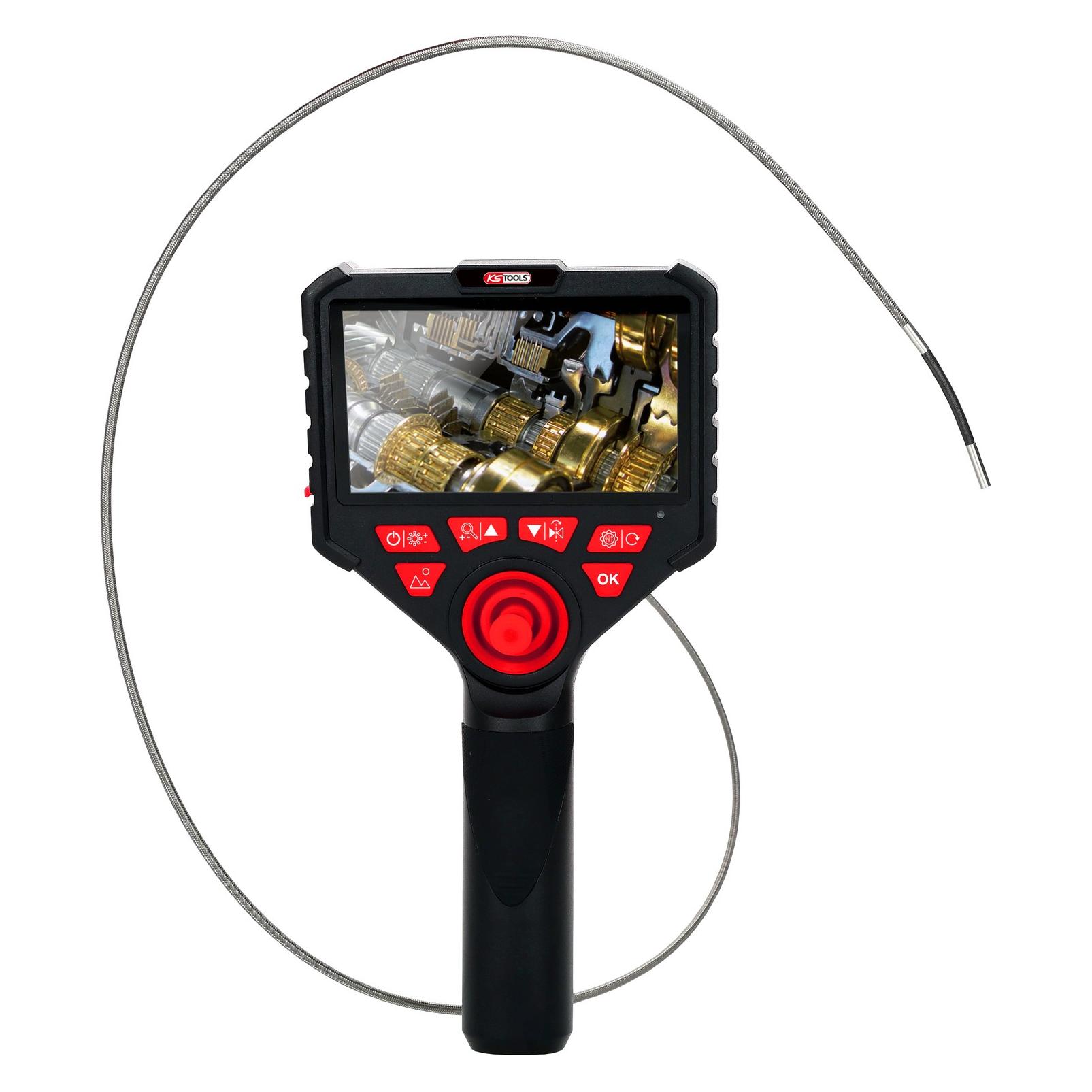 KS Tools HD-Videoskop-Satz mit Ø 3,9 mm 720° und 0° HD Frontkamera-Sonde, flexible PVC Hülle (550.7580)
