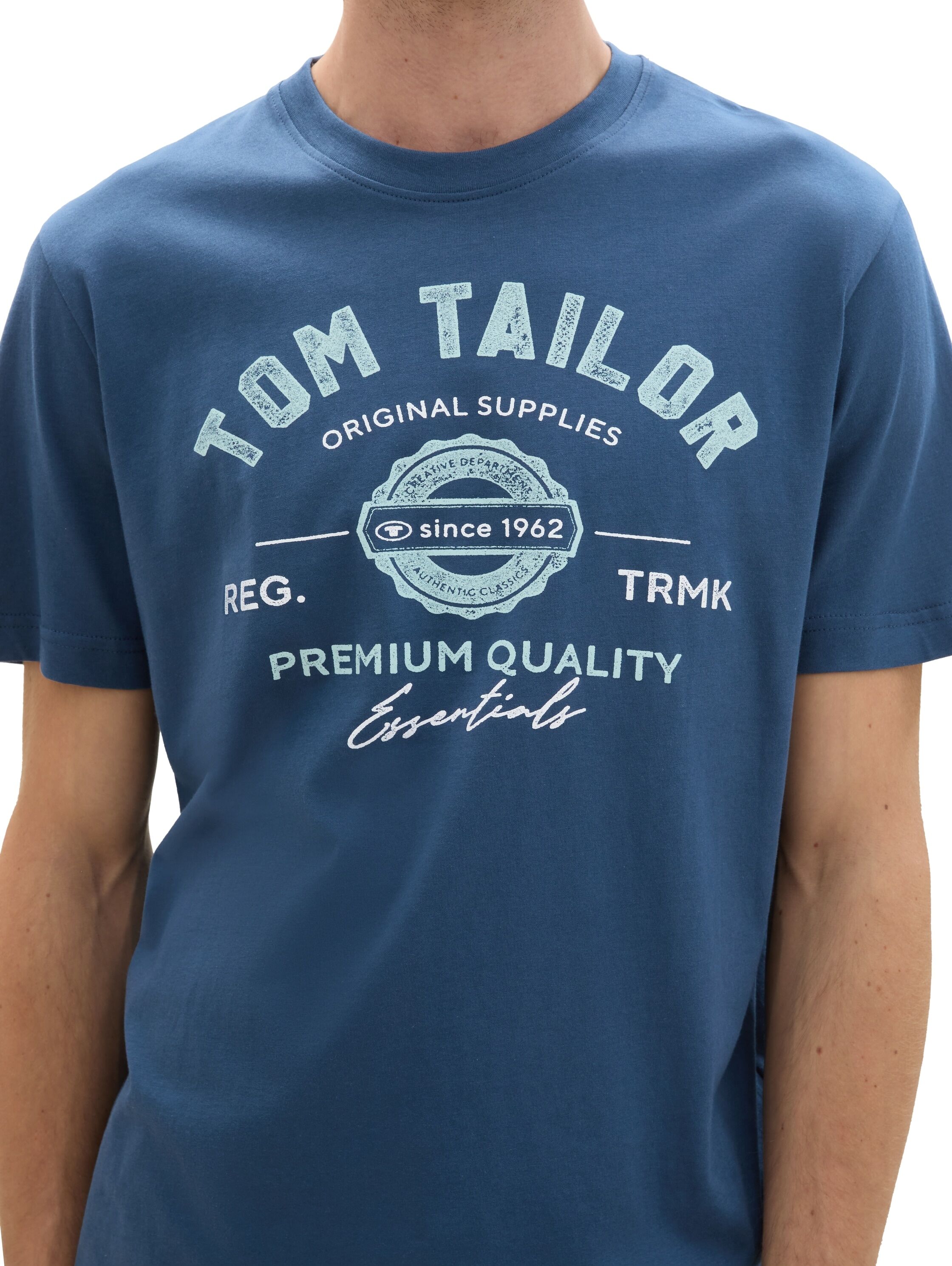 TOM TAILOR "Regular" mit grossem Logofrontprint nighttime blau XL