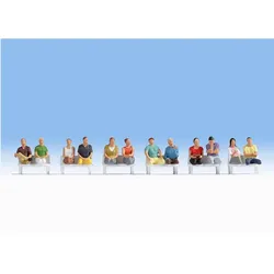 NOCH 15250 H0 FIGUREN - H0 - Sitzende Passagiere 12 Figuren (ohne Beine, ohne Bänke)