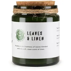 Greenman Woodwick Soy Candle - Leaves and Linen