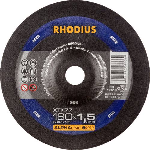 Rhodius 208702 Trennscheibe gekröpft 180mm Stahl