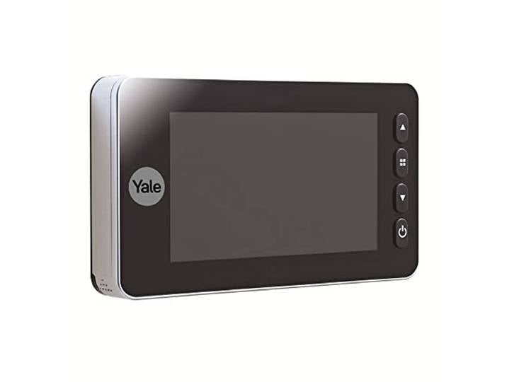 Yale DDV5800 - Judas numérique Enregistreur Photo/vidéo\, Ecran LCD 4\,3\ pour Porte Epaisseur 38 mm-110 mm\, Angle Vision 110°\, Sonnette de Porte\, Enregistrement Image/Vidéo\, Carte SD Argent