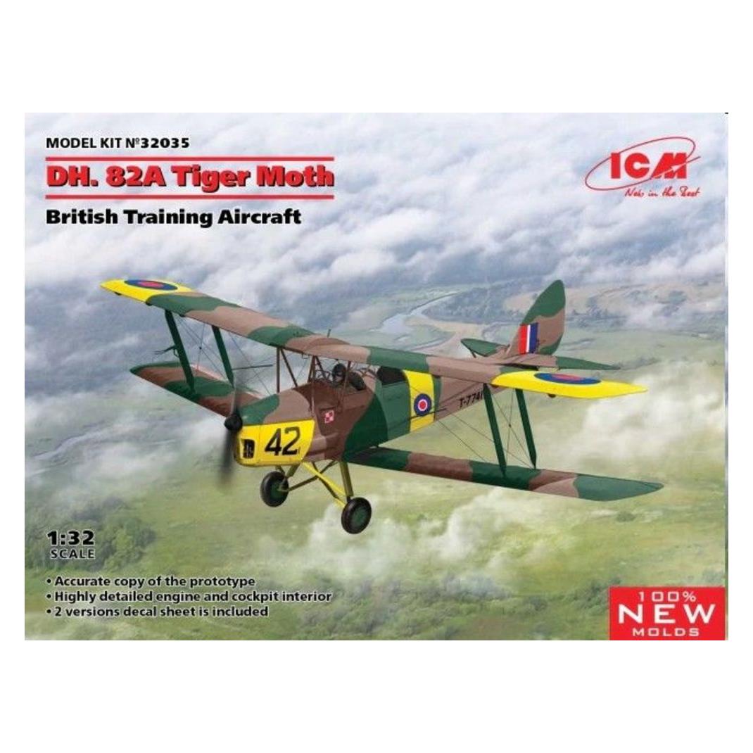 ICM D.H. 82A Tiger Moth, British Training Aircraft (32035)
