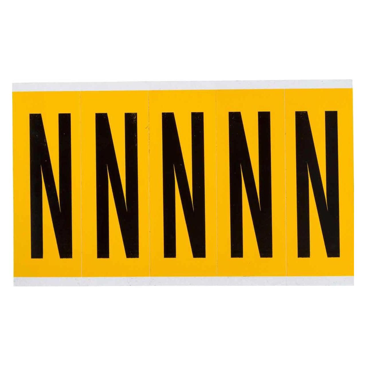Brady B-946, 1560-N, Vinyl, Beschriftung: N, Schwarz auf Gelb, 44 x 127mm, Schrifthöhe 98mm(25 K. (1560-N)