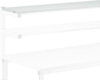 Etagenbord Treston SH 120, bis 50 kg, B 1200 x T 310 x H 1550 mm, höhenverstellbar, Spanplatte, lichtgrau RAL 7035