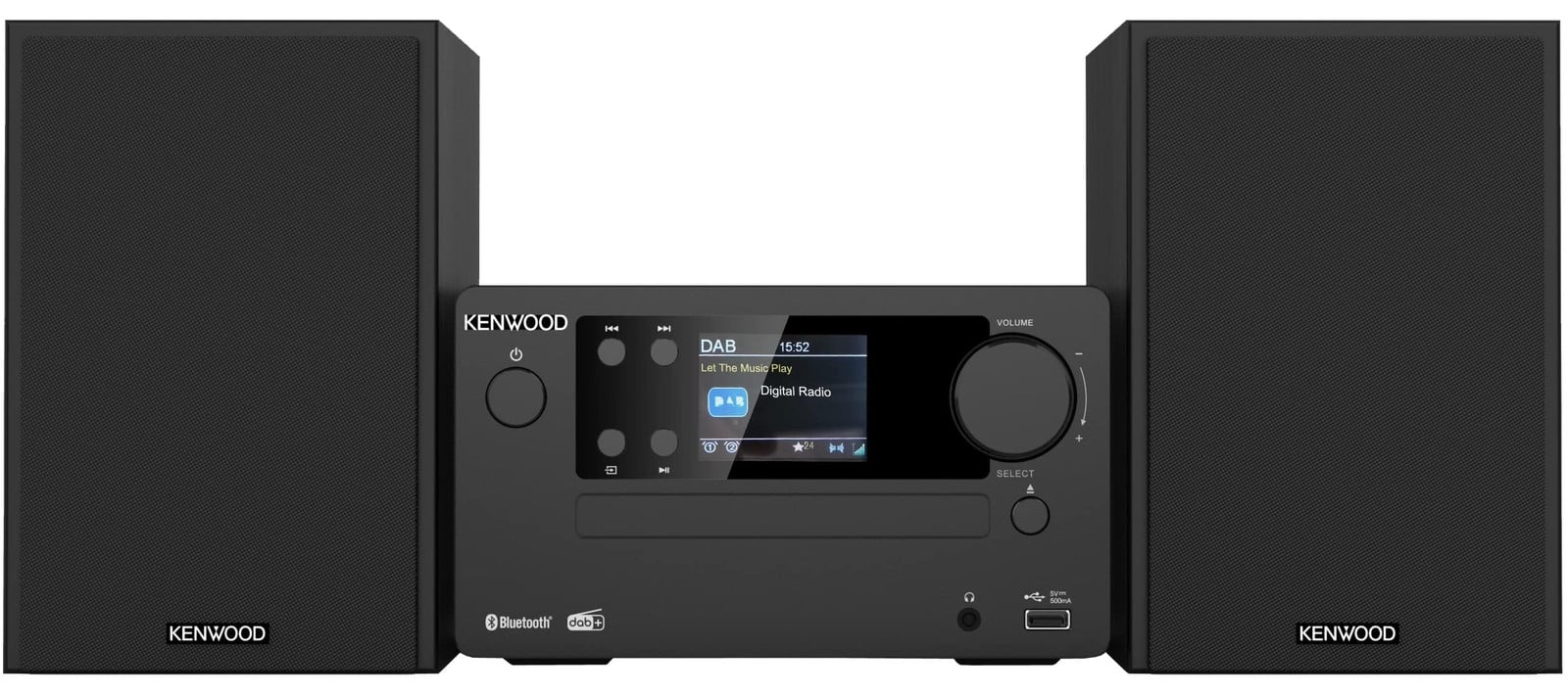 Kenwood M-725DAB-B Mini-systeem - Zwart - 2 x 25 Watt