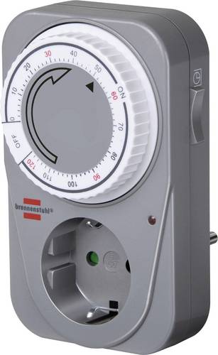 Brennenstuhl 1506590 Steckdosen-Timer analog Tagesprogramm 1 120 min 3680 W IP20