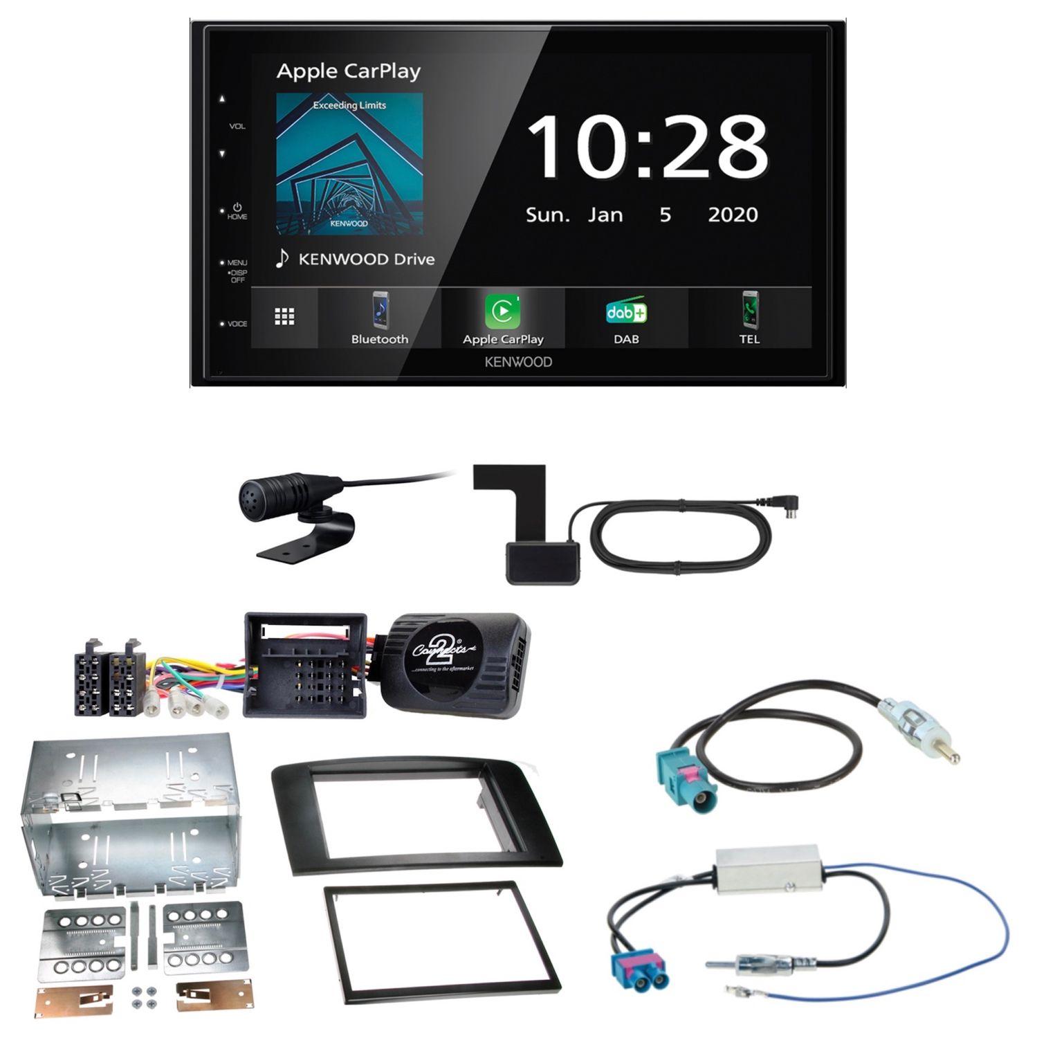 Kenwood DMX5020DABS USB Bluetooth MP3 DAB+ Einbauset für Mercedes ML W164