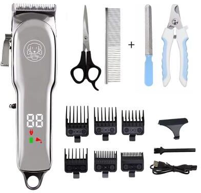 Inspired Finds Professional Pet Grooming Clipper Quiet Dog Hair Trimmer And Cat Shaver With Complete Grooming Kit a