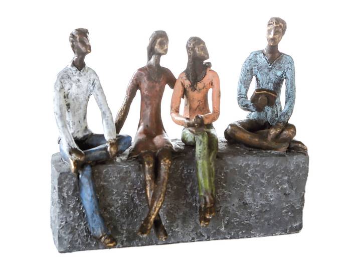 Skulptur Network 28 x 23 x 13cm Braun