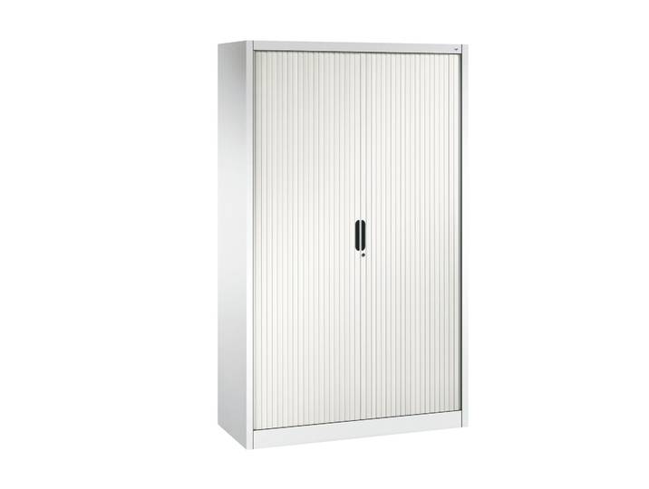 Roller Shutter Cabinet C+P Omnispace 120 x 42 x 198 cm, White, with key, New - Space-saving solution