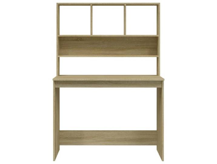 Bureau BURKE Brun Table à écrire - 1 PERSONNE - avec étagères - Chêne sonoma 102x45x148 cm - BB512