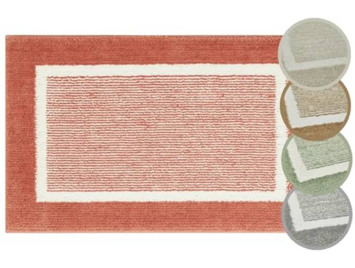 andiamo Maui - Tapis de Bain antidérapant - Doux et Moelleux - Tapis de Douche pour Salle de Bain - Antidérapant - Lavable - 60 x 100 cm - Rouge Rouille