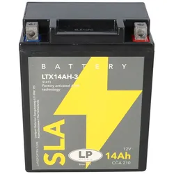 Batterie AGM SLA 12V 14Ah für Motorrad Startbatterie MS LTX14AH-3