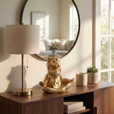 Sagebrook Home "Resin Meditating Lion Figurine Animal Decor - 7"""