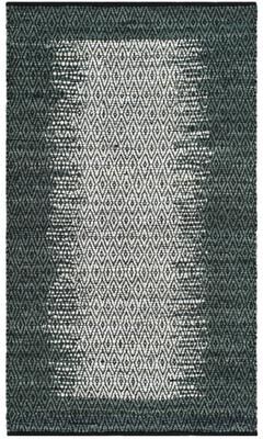 SAFAVIEH Handmade Vintage Boho Leather Mako Modern Stripe Leather Rug
