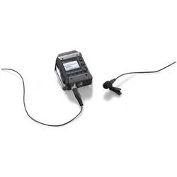 Zoom F1-LP Field Recorder mit Lavalier Mikrofon (Handheld), Audiorecorder, Schwarz, Silber