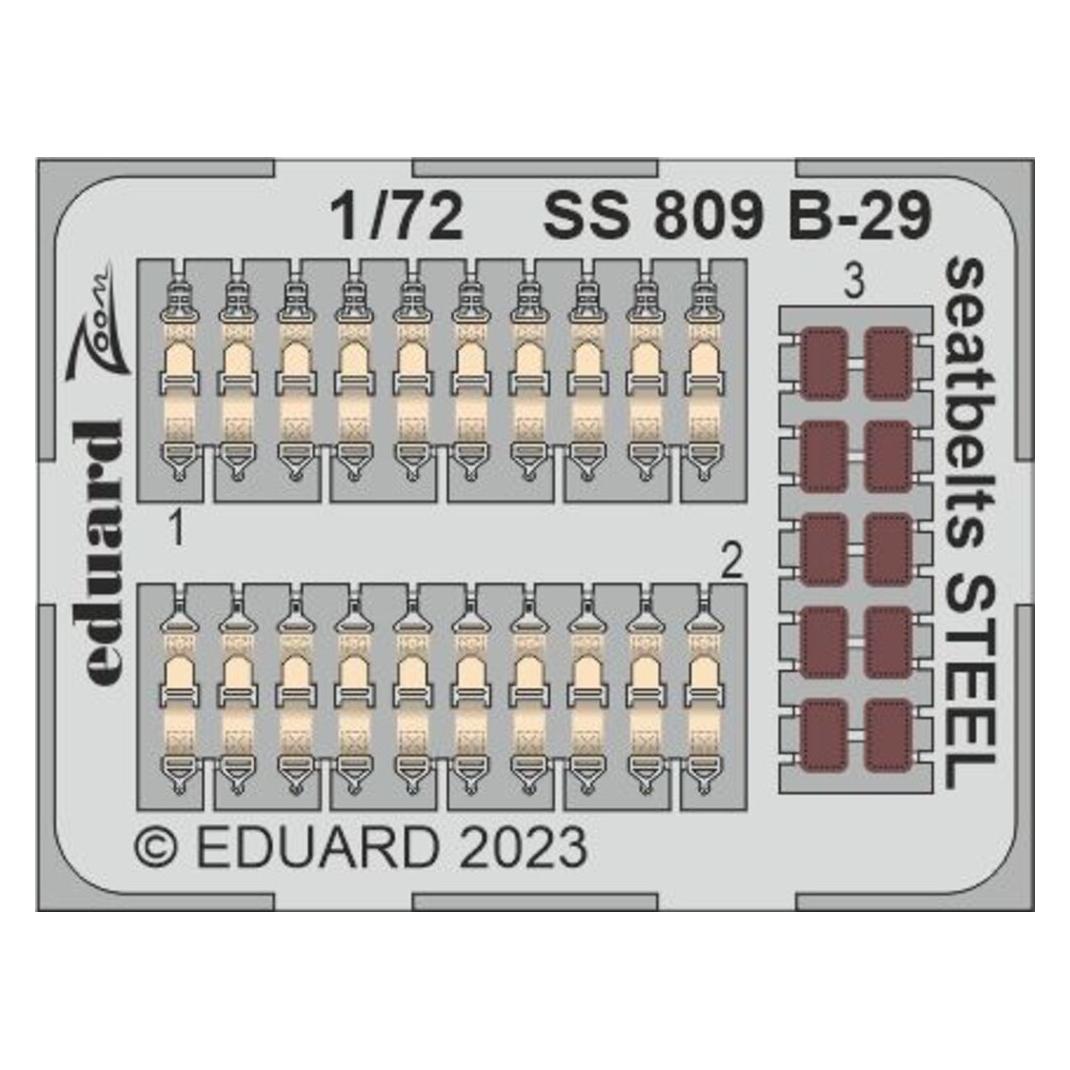 Eduard B-29 seatbelts STEEL 1/72 HOBBY 2000 / ACADEMY (SS809)