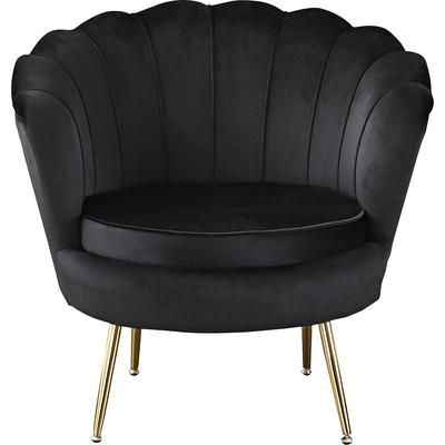 Loungesessel SALESFEVER "Clam - Design Cocktailsessel", schwarz, B:76cm H:78cm T:76cm, 100% Polyester, Sessel, Prachtvoll extravagantes Design im Muschel-Look