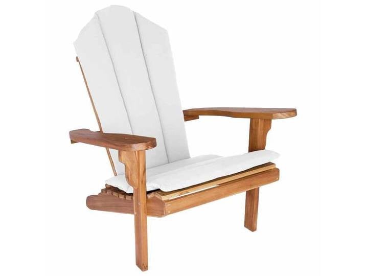 Elégance - Chic Chaise de bistrot - Chaise Adirondack de jardin - Naturel - Bois de teck massif - 78x93x94cm_0662035