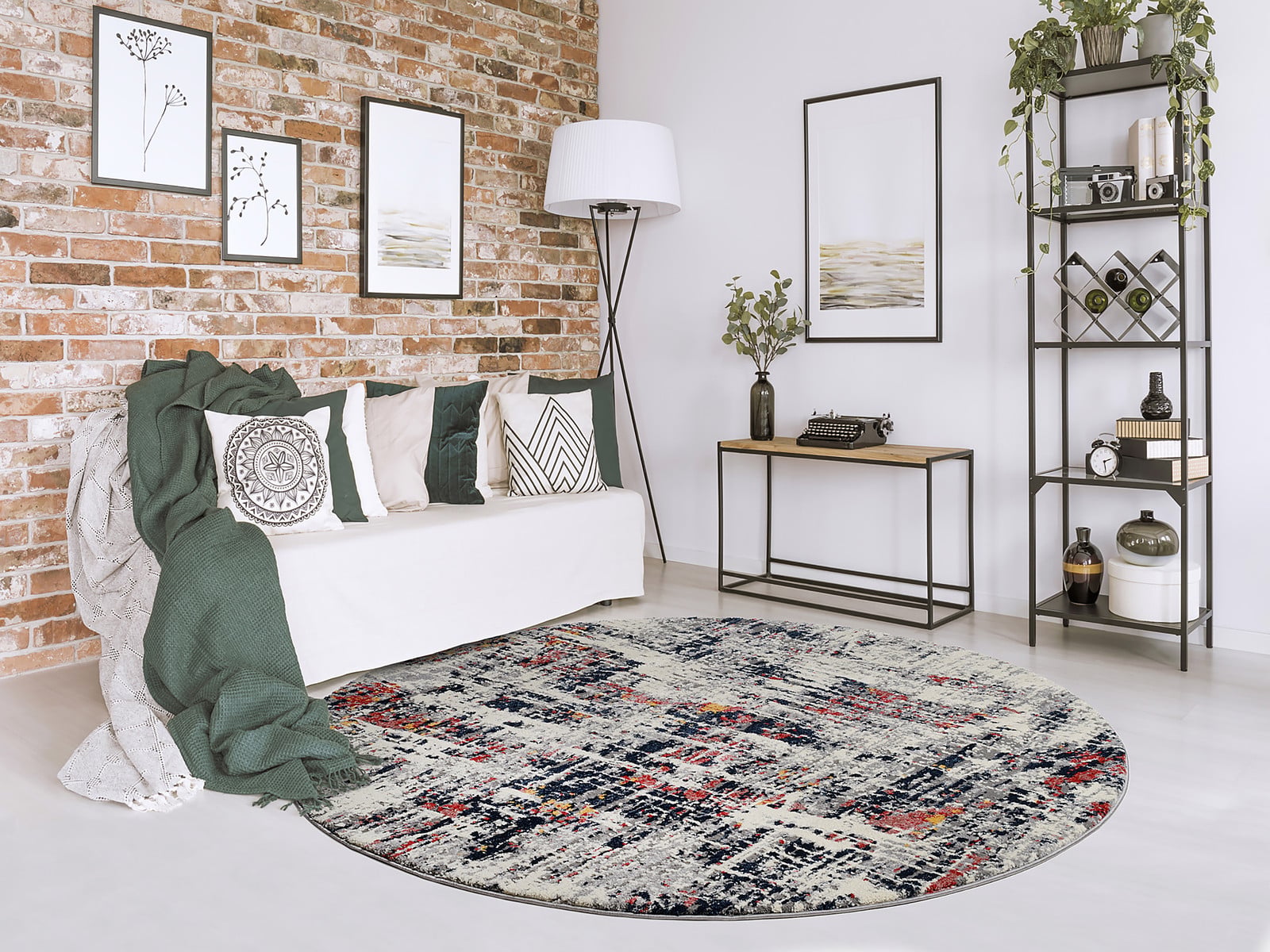 OCI High and Low Six rond tapijt multicolor Ø 240 cm