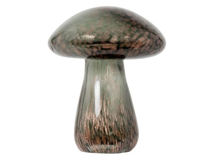 Champignon-Statuette aus silber getöntem Glas, H15cm