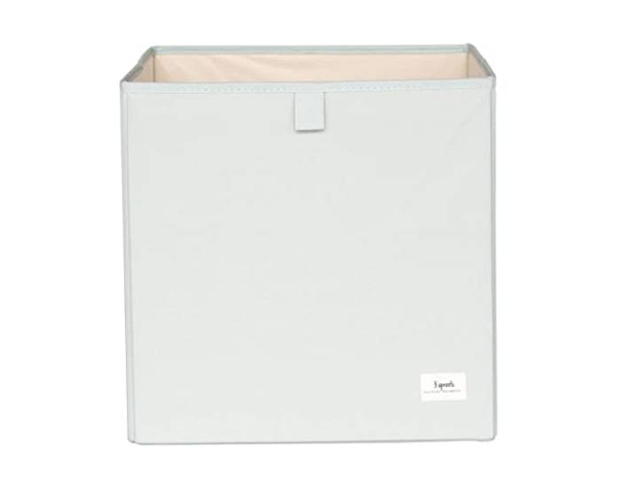 3 Sprouts - Cube de Rangement en Tissu 33x33x33 cm - Boîte de Rangement pour Enfants\, Panier de Rangement Pliable\, Idéal pour Kallax - Vert