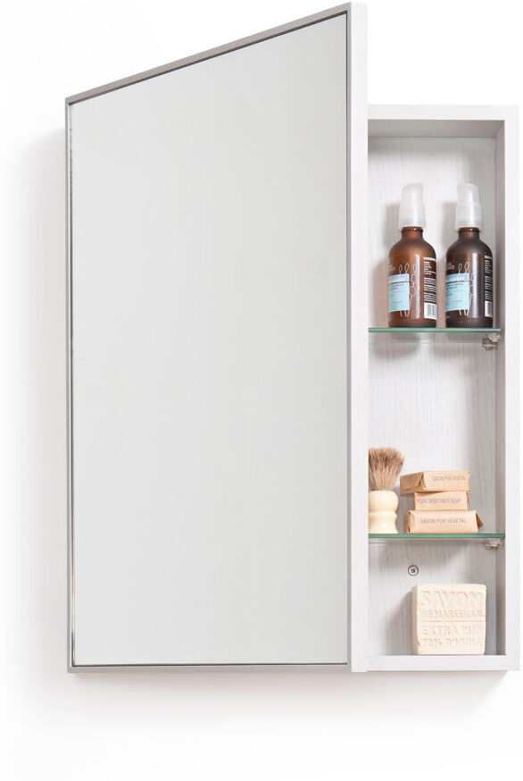 Brayden Studio Mendocino 450 mm W 550 mm H Surface Framed Mirrored Bathroom Cabinets 3 Adjustable Shelves with Mirror White 550mm H