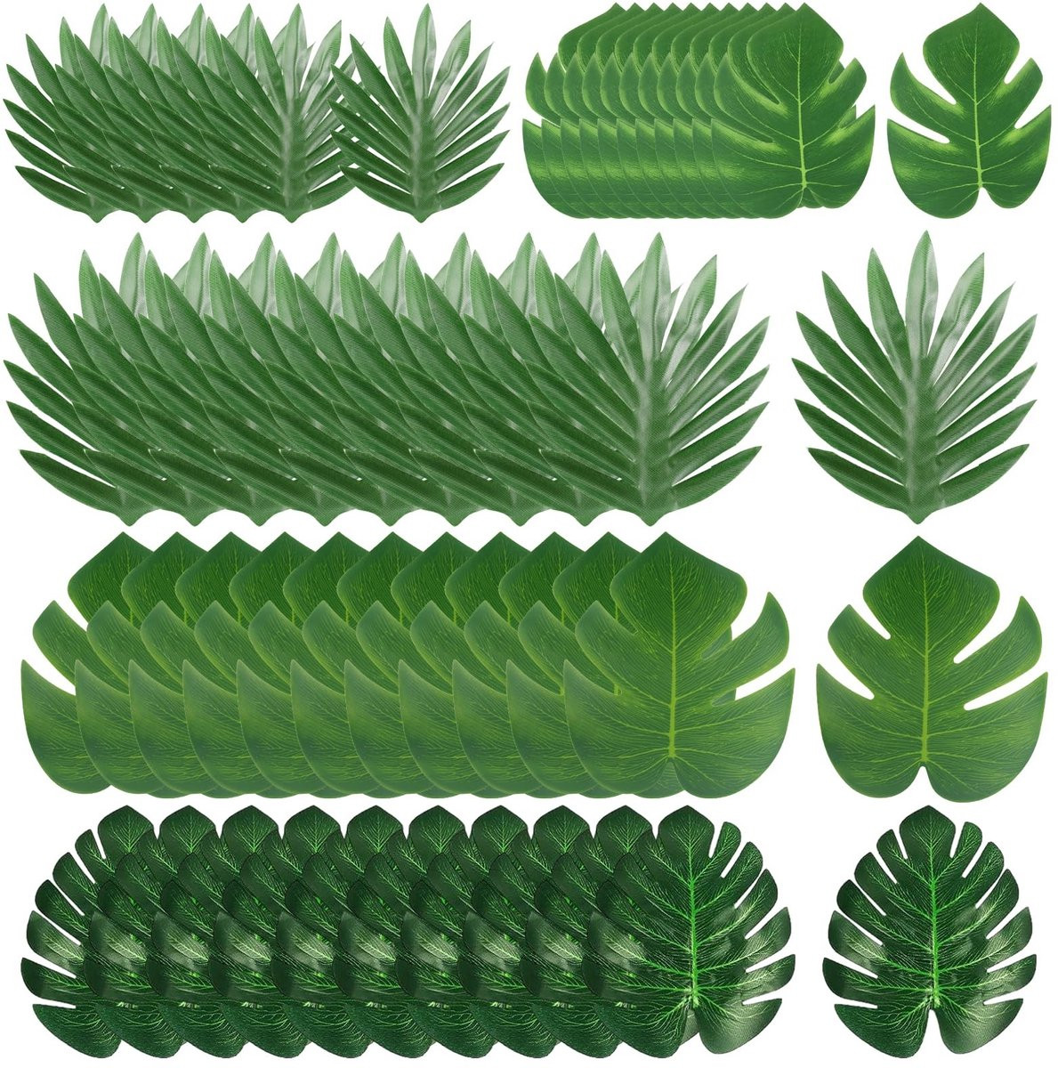 Dailygoods Palmbladeren 100 stuks - Kunstmatige tropische bladeren voor decoratie