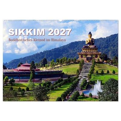 Sikkim – Buddhistisches Kleinod im Himalaya (Wandkalender 2027 DIN A2 quer), CALVENDO Monatskalender